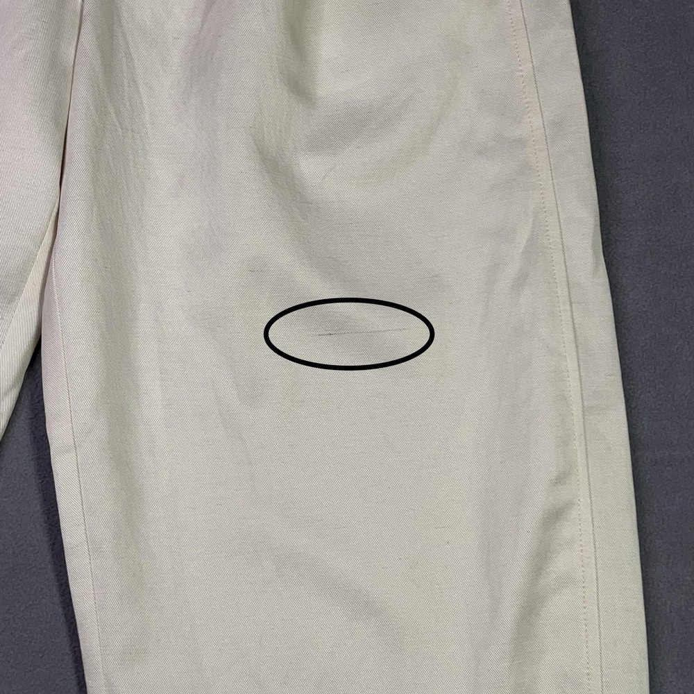Madewell The Short Barrel Leg Trouser Pant Womens 2S Cream Twill FLAW NWT - Picture 3 of 11